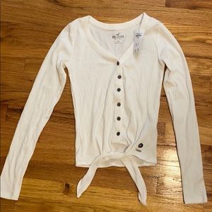 Hollister white long sleeve
